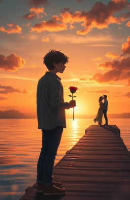A poignant depiction of one-sided love, featuring a heartwarming but bittersweet scene
