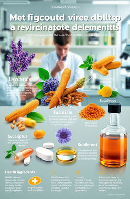 A comprehensive visual representation illustrating a variety of medications approved by the Department of Health (DOH) that are derived from natural sources