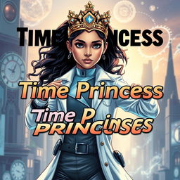 A futuristic teenage girl of Indian descent, embodying a superhero persona known as 'Time Princess
