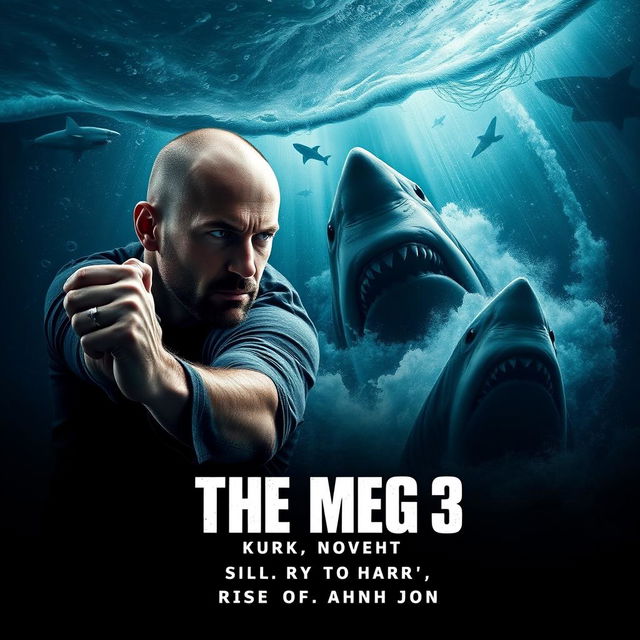 Teaser poster for 'The Meg 3: The Rise Of Rhincodon' (2024) featuring Jason Statham