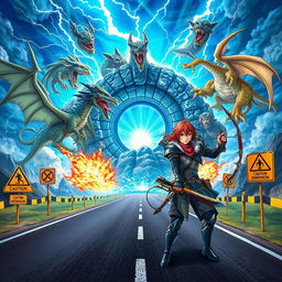 An eye-catching book cover for 'Double Dimensions' illustrated in vibrant anime style