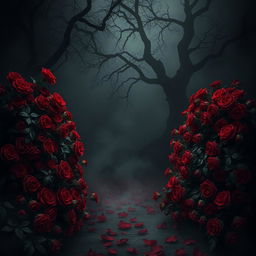 A dark and mysterious setting filled with an aura of intrigue and enchantment