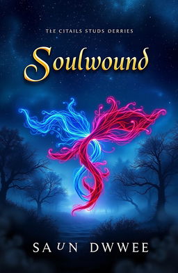 A captivating digital book cover for a fantasy novel titled 'Soulwound'