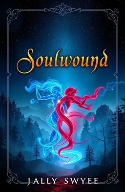 A captivating digital book cover for a fantasy novel titled 'Soulwound'