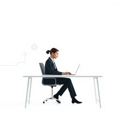 A minimalist representation of a digital business environment enhanced by AI