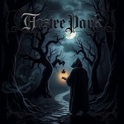 A captivating and imaginative book cover featuring a dark and enigmatic atmosphere