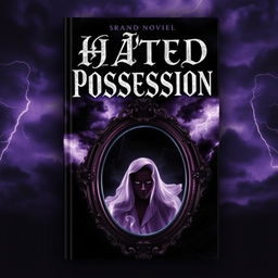 A haunting book cover for a novel titled "Hated Possession"