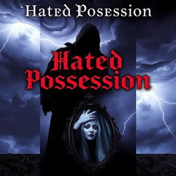 A haunting book cover for a novel titled "Hated Possession"