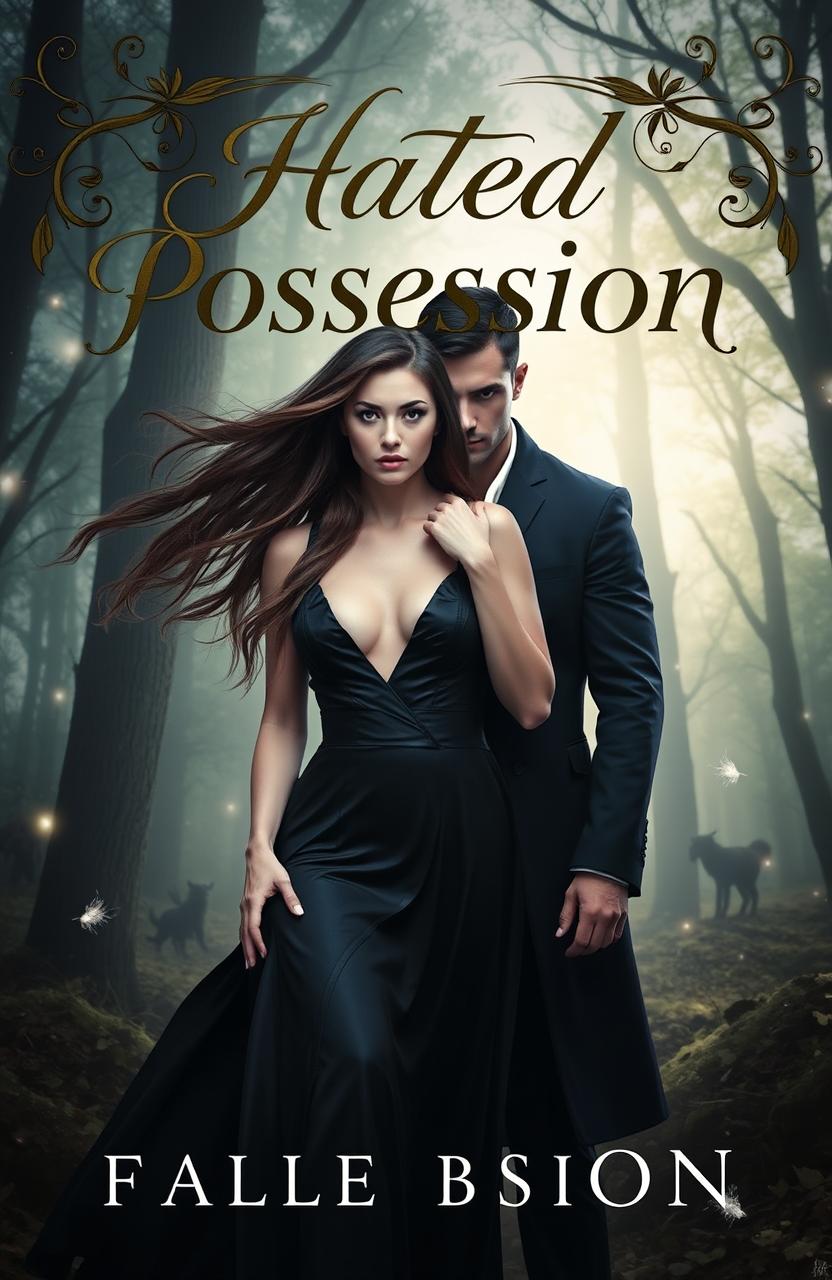 A captivating book cover for a fantasy romance novel titled 'Hated Possession'