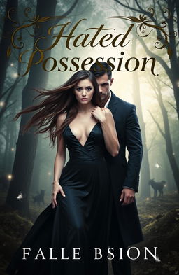 A captivating book cover for a fantasy romance novel titled 'Hated Possession'