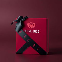 A maroon cartoon-style box prominently featuring a maroon text logo that reads 'ROSE BEE'