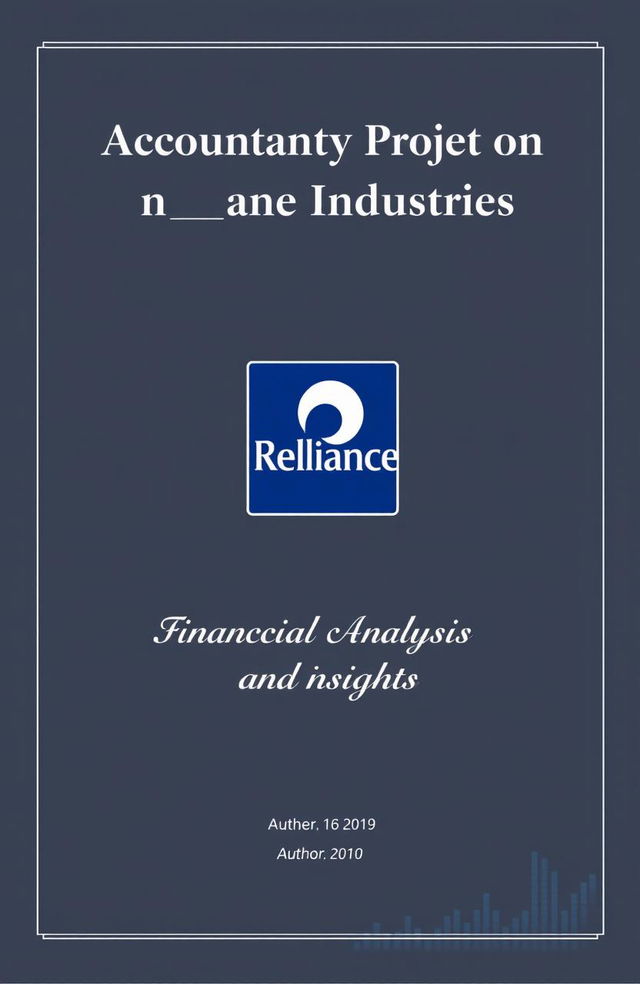 A professional and sleek cover page for an accountancy project focused on Reliance Industries