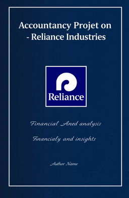 A professional and sleek cover page for an accountancy project focused on Reliance Industries