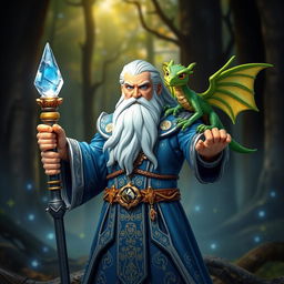A fantasy-themed RPG figure designed for Dungeons & Dragons gameplay, showcasing a powerful wizard