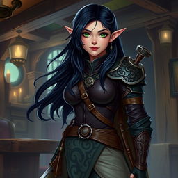 A vibrant and detailed character design for a Dungeons & Dragons character