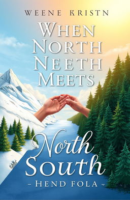 A captivating book cover design for 'When North Meets South', representing the themes of love and betrayal intertwined with friendship