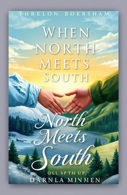 A captivating book cover design for 'When North Meets South', representing the themes of love and betrayal intertwined with friendship