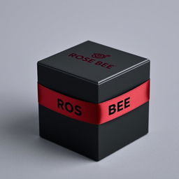 A black cartoon-style watch box featuring a prominent maroon text logo that reads 'ROSE BEE'