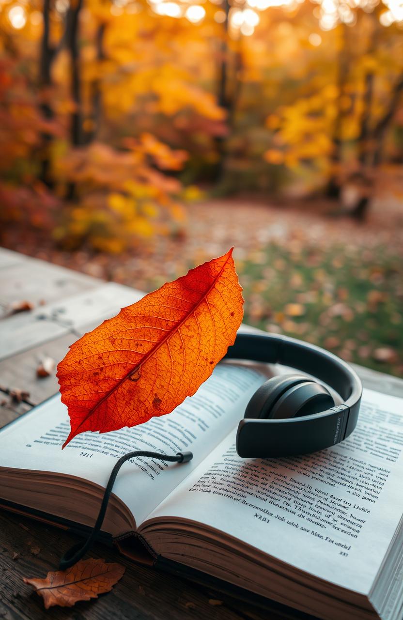 A cozy fall scene with a beautiful, colorful autumn landscape