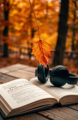 A cozy fall scene with a beautiful, colorful autumn landscape