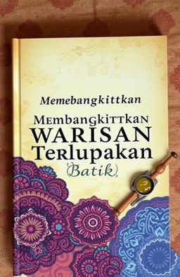 A captivating book cover design titled 'Membangkitkan Warisan yang Terlupakan (Batik)'