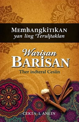 A captivating book cover design titled 'Membangkitkan Warisan yang Terlupakan (Batik)'