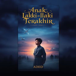 A captivating book cover design for the novel titled "Anak Laki-laki Terakhir" by Adid