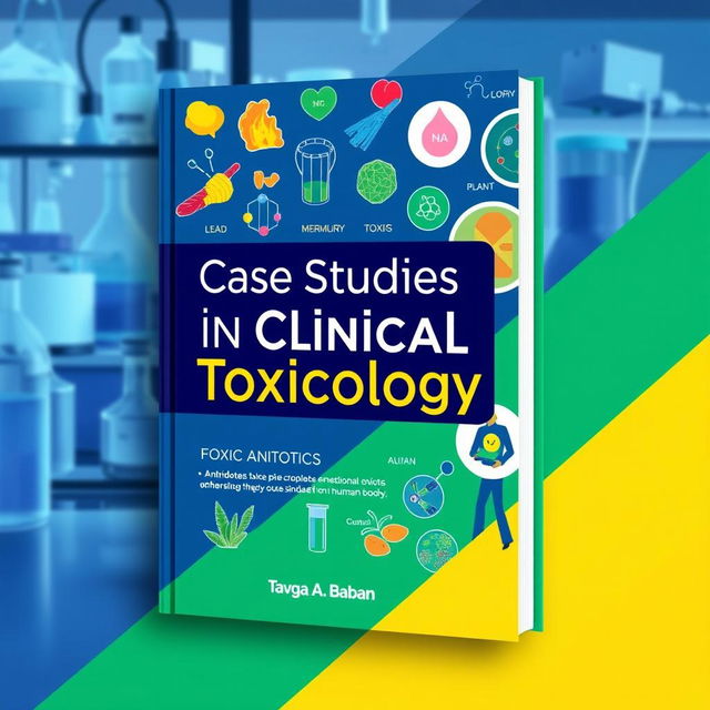 A visually engaging cover for the medical textbook 'Case Studies in Clinical Toxicology' by Tavga A