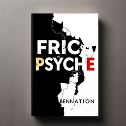 A visually striking cover design for a book titled 'African Psyche: Black vs White Fragmentation'