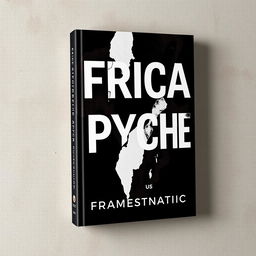 A visually striking cover design for a book titled 'African Psyche: Black vs White Fragmentation'