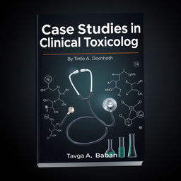 A striking book cover design for 'Case Studies in Clinical Toxicology' by Tavga A