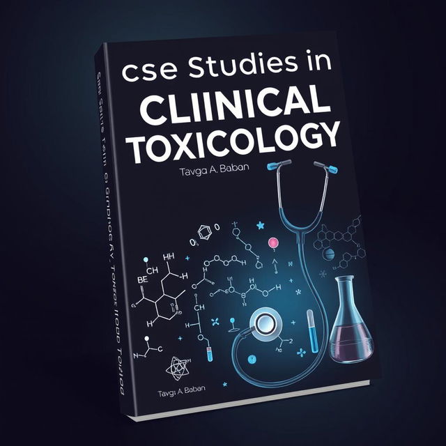 A striking book cover design for 'Case Studies in Clinical Toxicology' by Tavga A