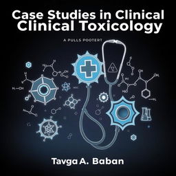 A striking book cover design for 'Case Studies in Clinical Toxicology' by Tavga A