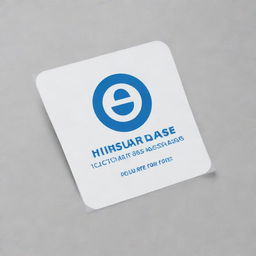 A square car pass for a homeowners association. The pass should be visible and legible, bearing the association's name and logo, with a professional and trustworthy look.