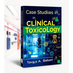 A detailed book cover design for 'Case Studies in Clinical Toxicology' by Tavga A