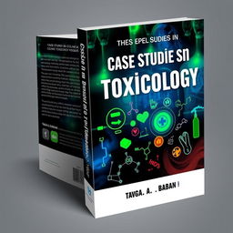 A detailed book cover design for 'Case Studies in Clinical Toxicology' by Tavga A