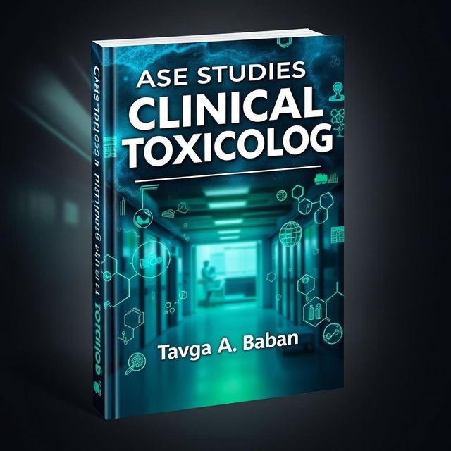 A detailed book cover design for 'Case Studies in Clinical Toxicology' by Tavga A