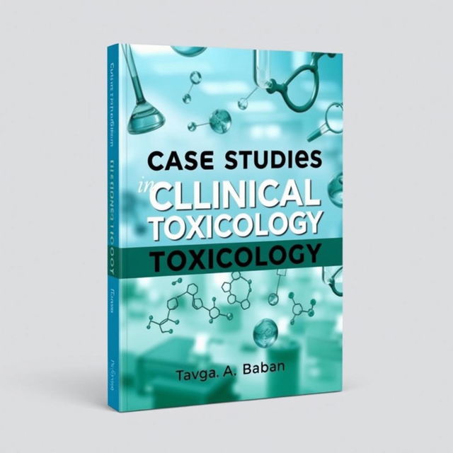 A comprehensive book cover design for 'Case Studies in Clinical Toxicology' by Tavga A