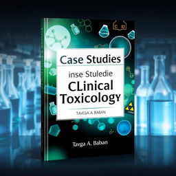 A comprehensive book cover design for 'Case Studies in Clinical Toxicology' by Tavga A