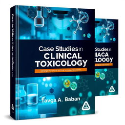 A comprehensive book cover design for 'Case Studies in Clinical Toxicology' by Tavga A