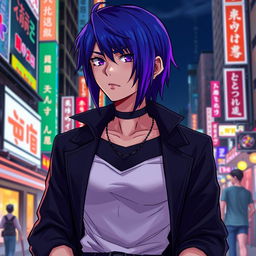 An artistic representation of a character inspired by the aesthetic of Persona 2