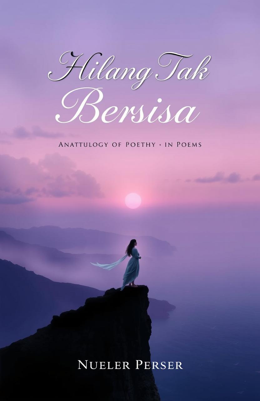 A book cover design for an anthology of poems titled "Hilang Tak Bersisa"