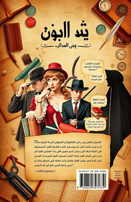 A book cover design for a novel titled "أبطال الورق" (Heroes of Paper) featuring the most famous literary characters in history