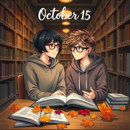 A captivating book cover design for a novel titled 'October 15'