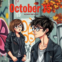 A striking book cover design for a novel titled 'October 15'
