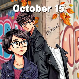 A striking book cover design for a novel titled 'October 15'
