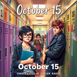 An enchanting book cover design for a novel titled 'October 15'