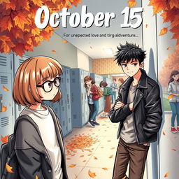 An enchanting book cover design for a novel titled 'October 15'