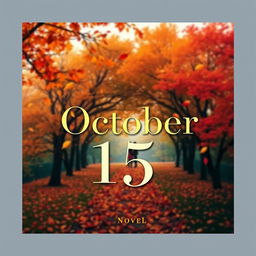 A captivating book cover design for a novel titled 'October 15'