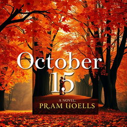 A captivating book cover design for a novel titled 'October 15'